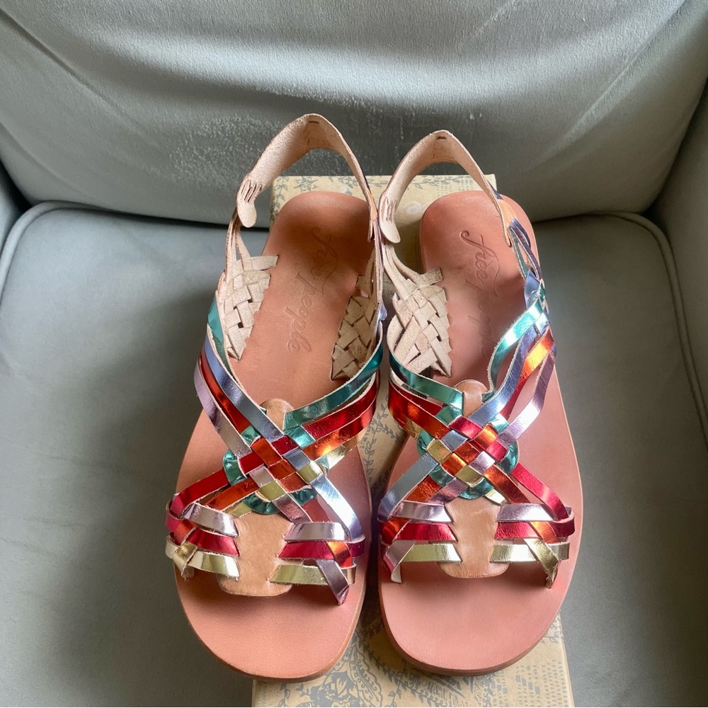 Free People San Juan Huarache Rainbow Sandals HTF - Picture 4 of 10